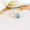 Labradorit Edelstein 925 Sterling Silber Schwarzer Mondstein Handgefertigter Schmuckring für Frauen
