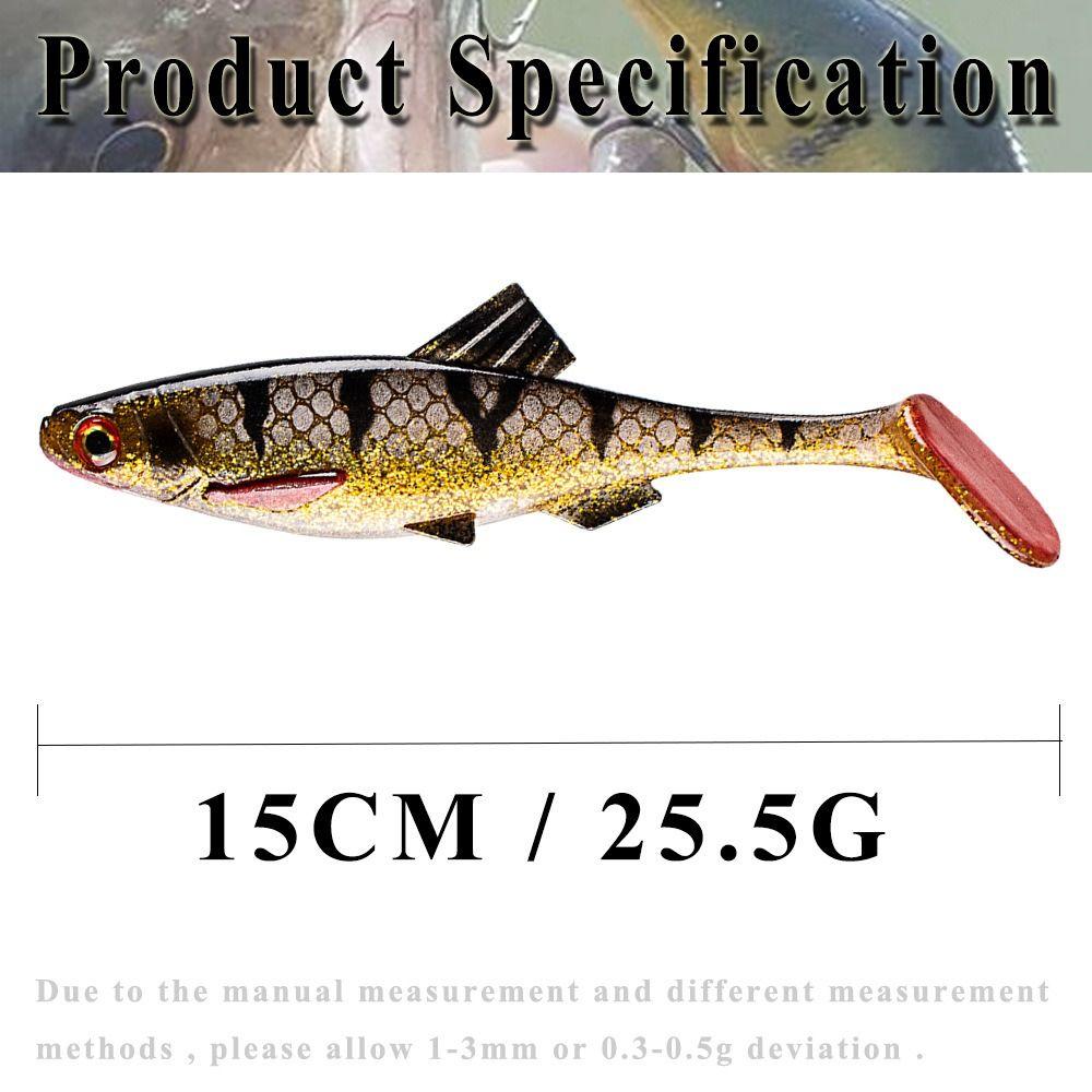 3D Eyes Artificial Swimbait T Tail Simulated Fake Bait Colorful Artificial Bait  Out Fishing