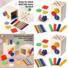 Wooden Early Education Cognitive Toy With Matching Sensory Blocks For Toddlers