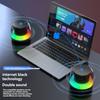 Tragbare LED-RGB-Atmosphärenlampe mit TWS-Bluetooth-Musiklautsprecher, Subwoofer, kabelloser Mini-Lautsprecher, USB-Aufladung, neuartiges Nachtlicht