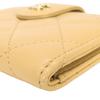 Used CHANEL Coin Case Matrasse Compact Wallet Card Case Lambskin Beige 31 Series