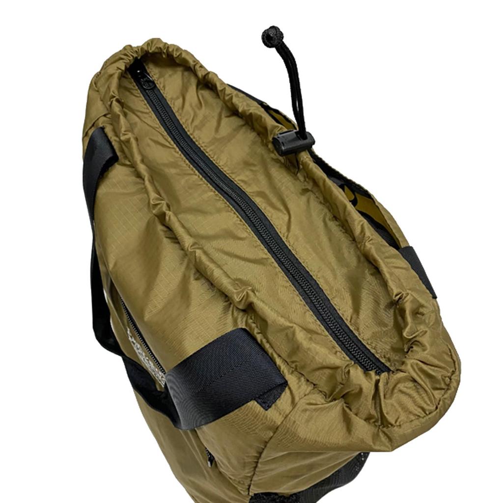 Mochila 2-em-1 Fredrick Packers 70D, Mochila/Bolsa de Fraldas de Nylon Ripstop Dobrável, Unissex, Preto