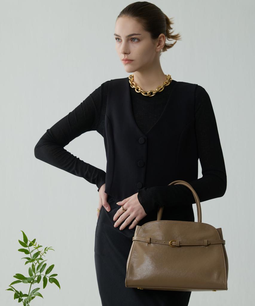 Ecoe E.C.O.E Heritage Buckle Bag - Natural Beige