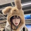 Winter neu süß beweglich flauschig Welpenhund Ohren Mütze weiblich verdickt warm Ohrenschützer