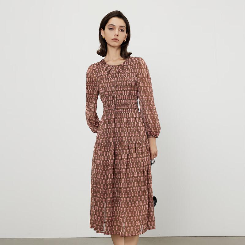 

Gejin High-Quality Simple Commuter Long Sleeve Long Dress 2XL