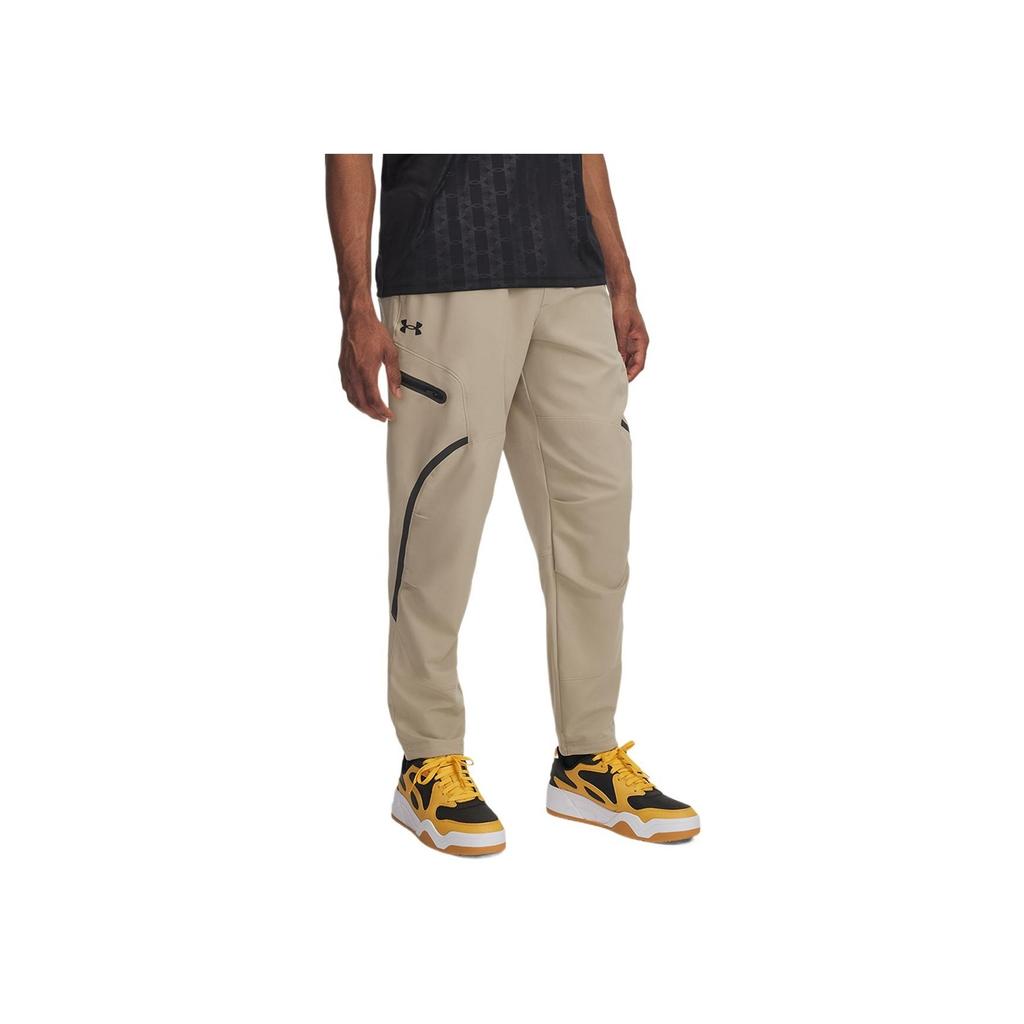 Under Armour Unstoppable Series Solid Color Skin-Friendly Comfortable Minimalist Fashion Work Pants Men Pants Urban-Khaki 1390256-299
