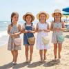 Pure Color Children Straw Bag Handmade Rattan Bag New Handwoven Beach Bag  Women