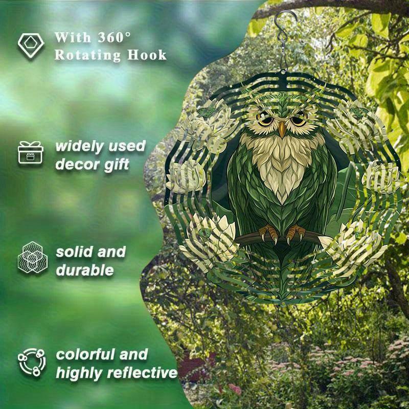 10 Inch Hanging Wind Spinner with 360 Degree Hook for Balcony Garden Decor Spring Summer Outdoor Decoration