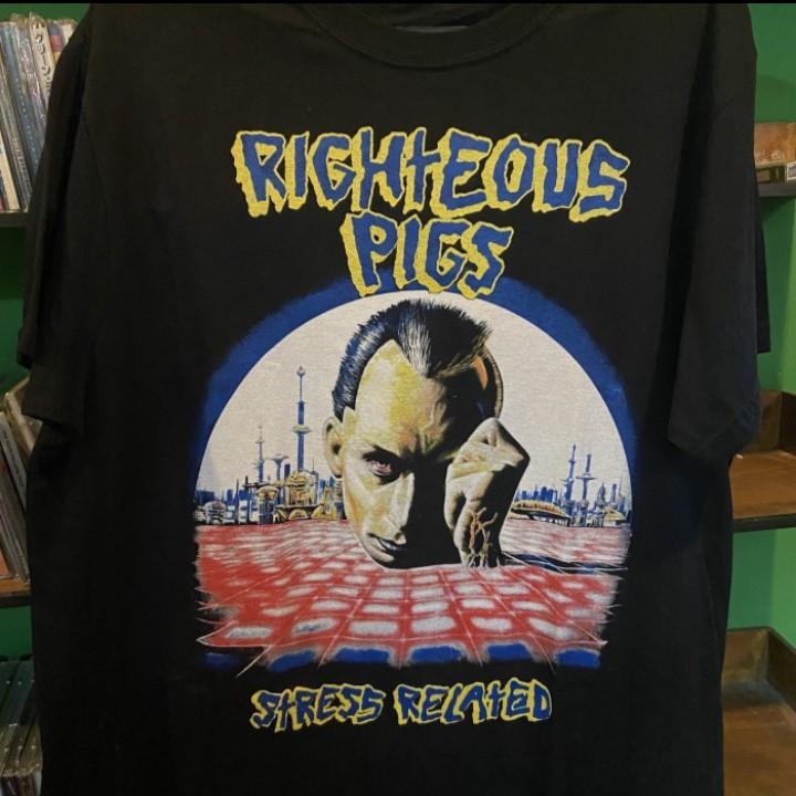 VTG Righteous pigs stress related Shirt Tee Short Sleeve PNA_263 Unisex T-Shirt