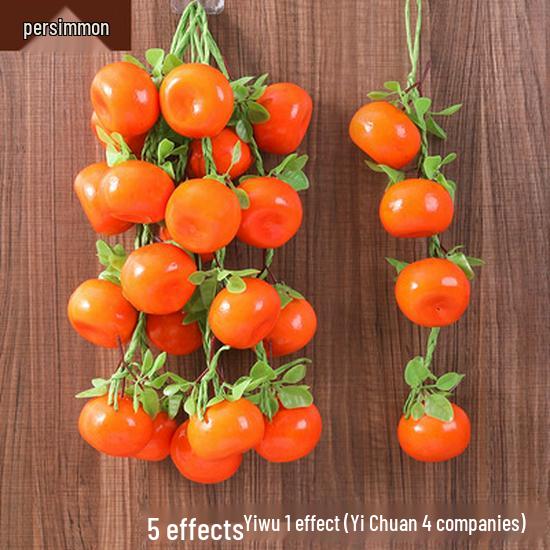 Farmhouse Restaurant Decor: Artificial Fruit Vine with Peaches, Apples, and Bananas.