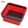 1pc 4.5 Inch Collapsible Magnetic Screw Tray Silicone Bowl Tool Part Storage Box For Bolts Screws Nuts Small Metal Parts Tool