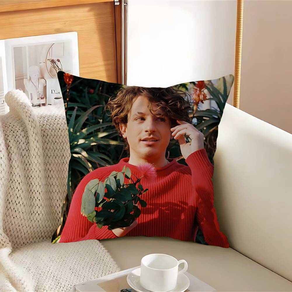 POP Singer-C-CharlieS Puth Pillow Case Removable Washable Cushion Cover – All-Season Soft Linen