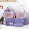 Schoolbag New Middle School Student High School Large-capacity Schoolbag Women's Fashion Casual Contrasting Color Backpack College Backpack Wholesale