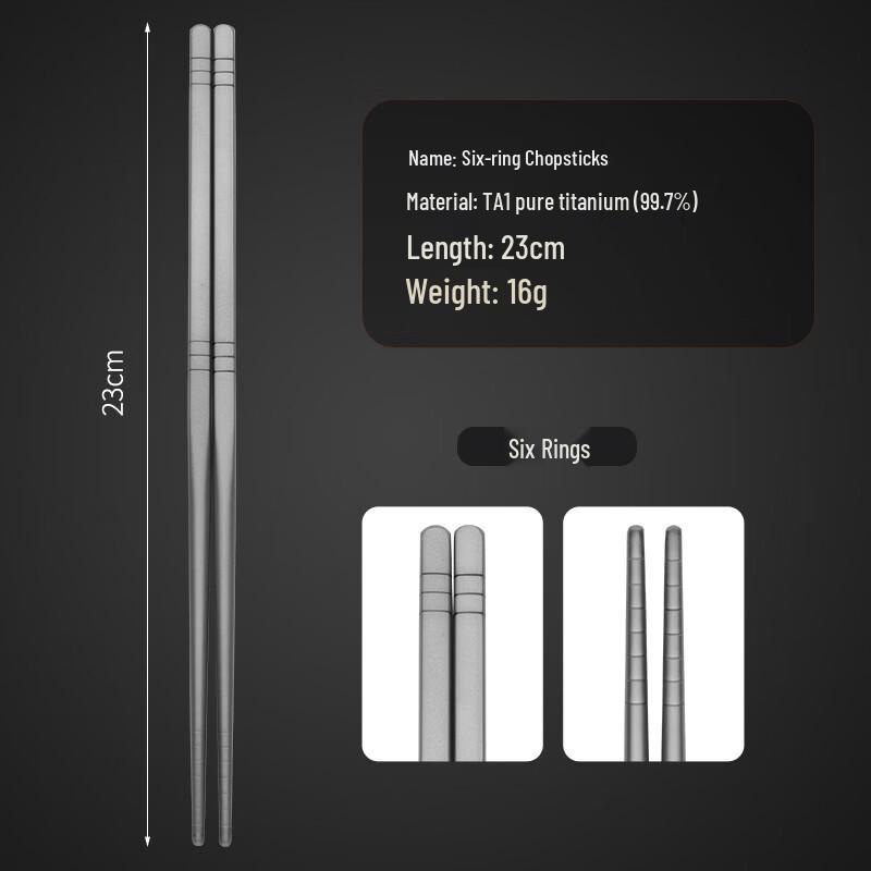 Yicang Food Grade 23cm Titanium Chopsticks (10+ Pairs)