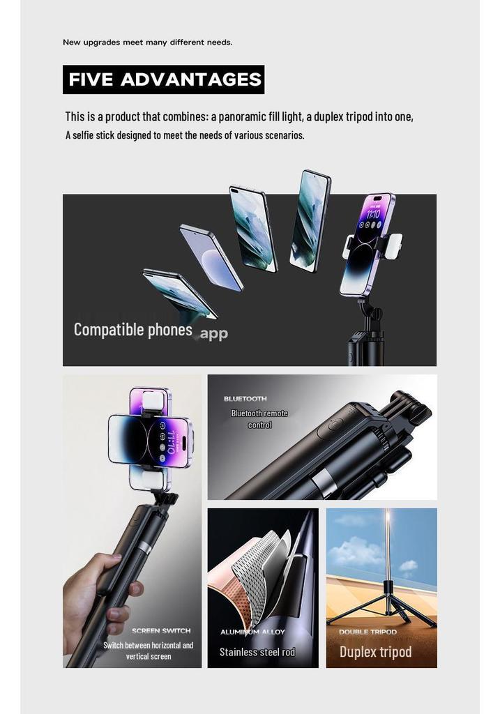 Douyin Bluetooth Selfie Stick & Tripod with Anti-Shake for Photos & Videos