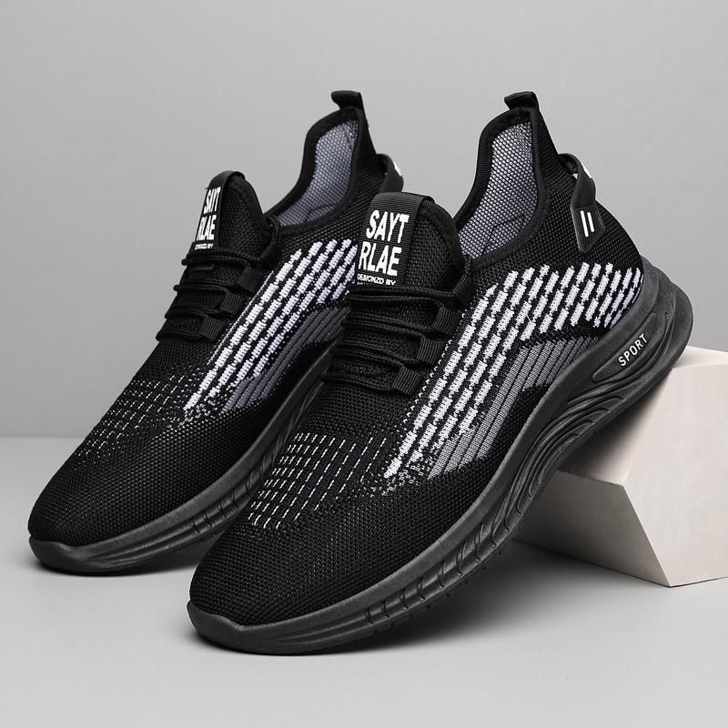 Summer breathable fly-woven sports mesh shoes comfortable soft-soled casual shoes