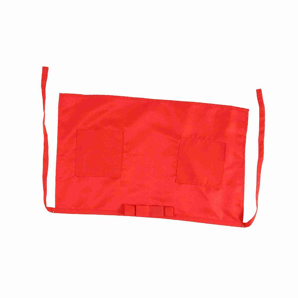 7 Jednolitych Kolorów Półdługi Poliestrowy Fartuch Unisex Typ Kokardkowy Z Kieszeniami Dla Kelnera Kelnerki