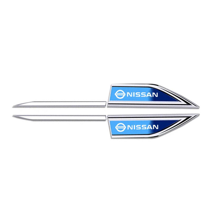 

Car Door Side Fender Blade Logo Emblem Badge Decal Sticker For Nissan Rogue Pathfinder X-Trail GTR Note Qashqai Juke Patrol синій