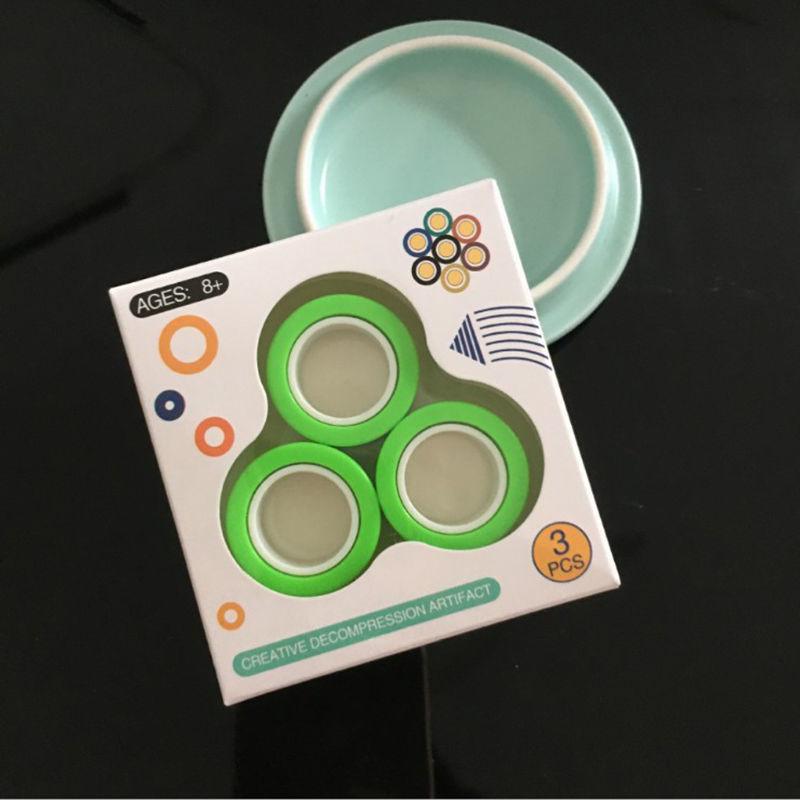 TikTok Celebrity Magnetic Gyro Ring: Adult Decompression & Anti-Anxiety Toy