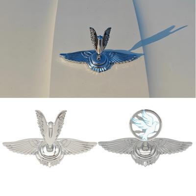 1pc Metal Flying Eagle Wing Badge Sticker Car Front Standing Hood Bonnet Emblem Decal