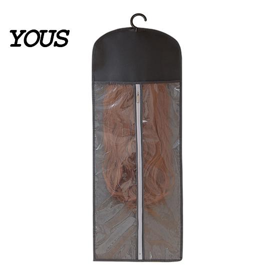 Non-woven Wig Storage Organizer Hanging Bag with Hook, Breathable Fabric Dust-proof Wardrobe Pouch Protector, Space Saving Portable Zipper Case