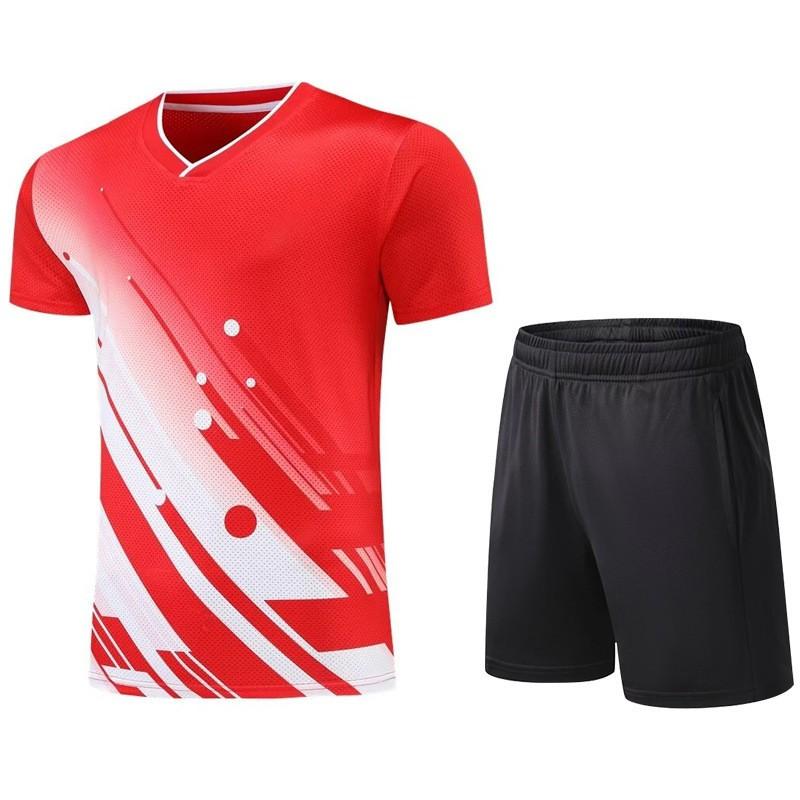 Quick-Dry Badminton Shirt Short Sleeve Unisex Sports T-Shirt Volleyball Table Tennis Training Competition