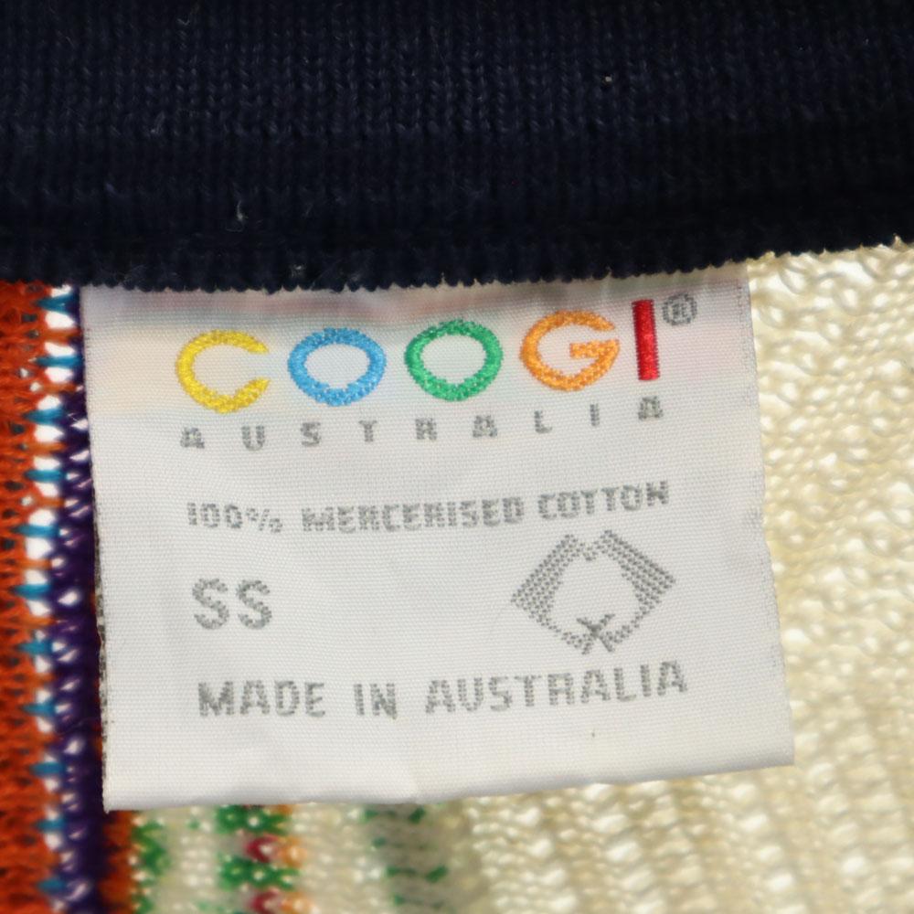 Coogi 90s Australian Made Old 3D V-neck 3D Knit Cardigan Long Sleeve Men's Used
