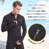 [Nesseo] Rash Guard Men's Long Sleeve Swimsuit Rush Parka with
