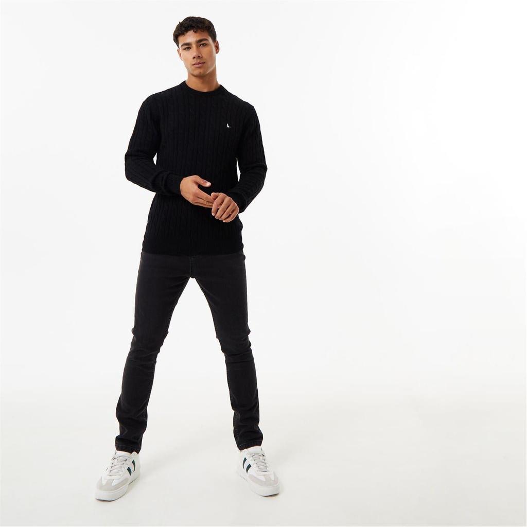 Jack Wills Herren Marlow Zopfmuster Merino-Wollpullover