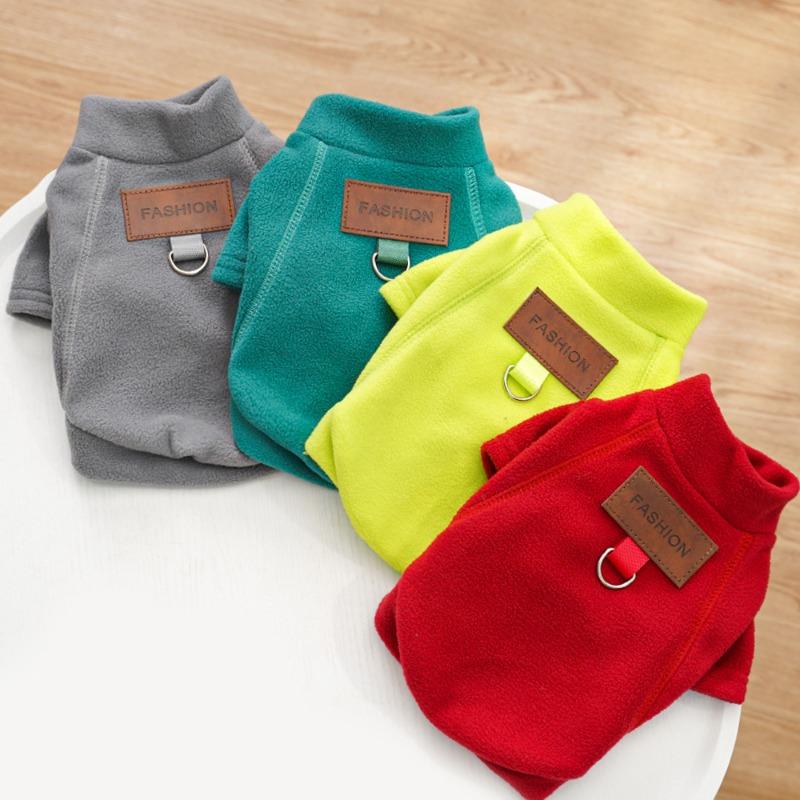 Pet Dog and Cat Autumn and Winter Clothes with FleeceBichon Frise Dog Fighting Clothes and Accessories Cat Clothing