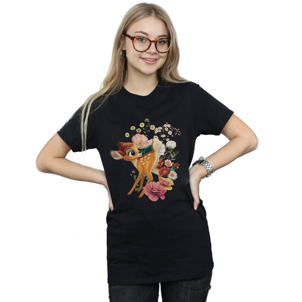 Disney Womens/Ladies Bambi Meadow Cotton Boyfriend T-Shirt