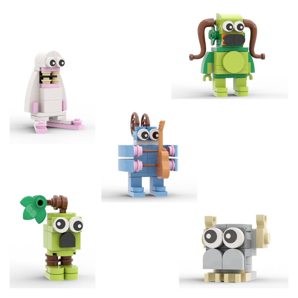 Monsters My Singing Miniature Building Blocks  Toys Ornaments For Children Gifts