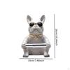 Dog Sculpture Toilet Paper Holder Resin Decoration Desktop Ornament Tissue Roll Dispenser for