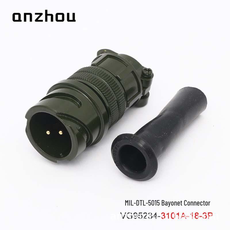 Two-core VG95234-18-3S Bayonet Aviation Plug, US Military Standard Connector (CA06COME-18-3P)