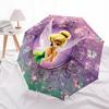 Tinkerbell, Fairy Themed Automatic Opening and Closing Umbrella, Brightly Colored 8-rib Portable Umbrella, Suitable for Men and Women, A Perfect Gift