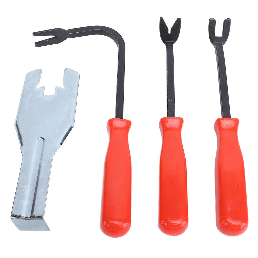4 Pcs Car Door Panel Remover Set Metal Auto Trim Rivet Pry Disassembly Repairing Tool with Window Handle Clip Remover