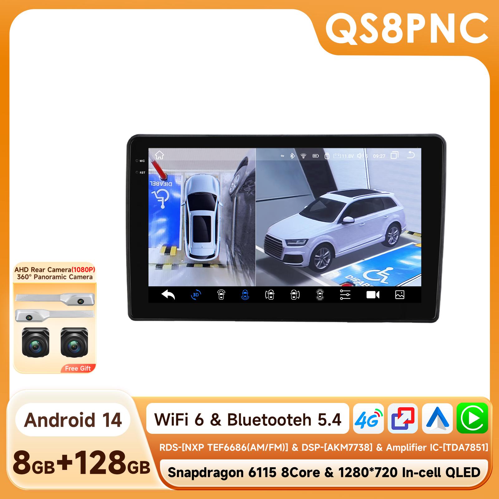 

Ossuret Android Автомагнитола для Ford Fiesta 1995-2001 Focus MK1 1998-2004 Carplay Android Auto Мультимедийный проигрыватель DSP Snapdragon Intelligen tAutoradio QS8 8Core 8G 128G 360