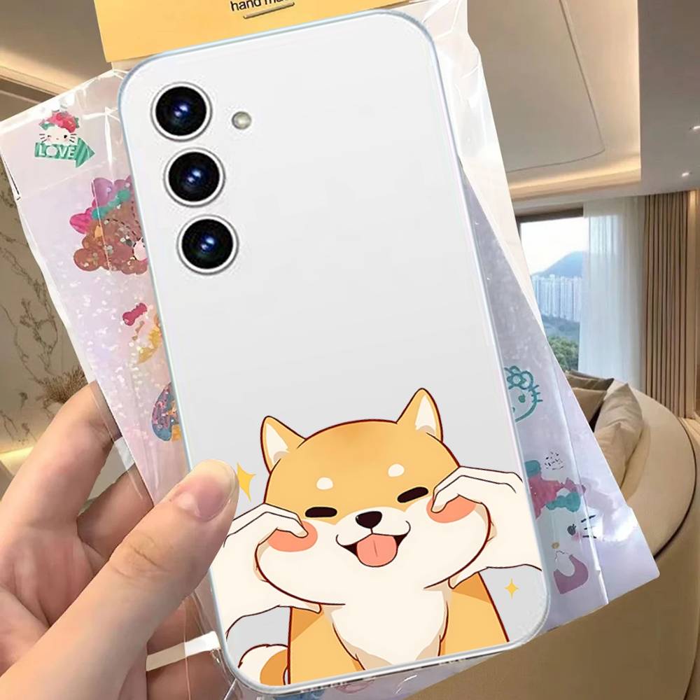 S-Shiba I-Inu Phone Case For Samsung Galaxy Transparent Cover A52 A12 A51 S21 Edge S22ULTRA S23 S24 S20LITE Plus Ultra