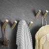 4pc 304 Stainless Steel Bathroom Towel Hook Brushed Gold Wall-mounted Coat Hook Hat Robe Key Bag Hanger Bathroom Hardware