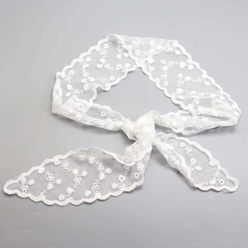 Versatile Retro Lace Floral Silk Scarf: Women's Decorative Neck Scarf, Hair Band, Multifunctional Gaiter & Ribbon, Korean Style