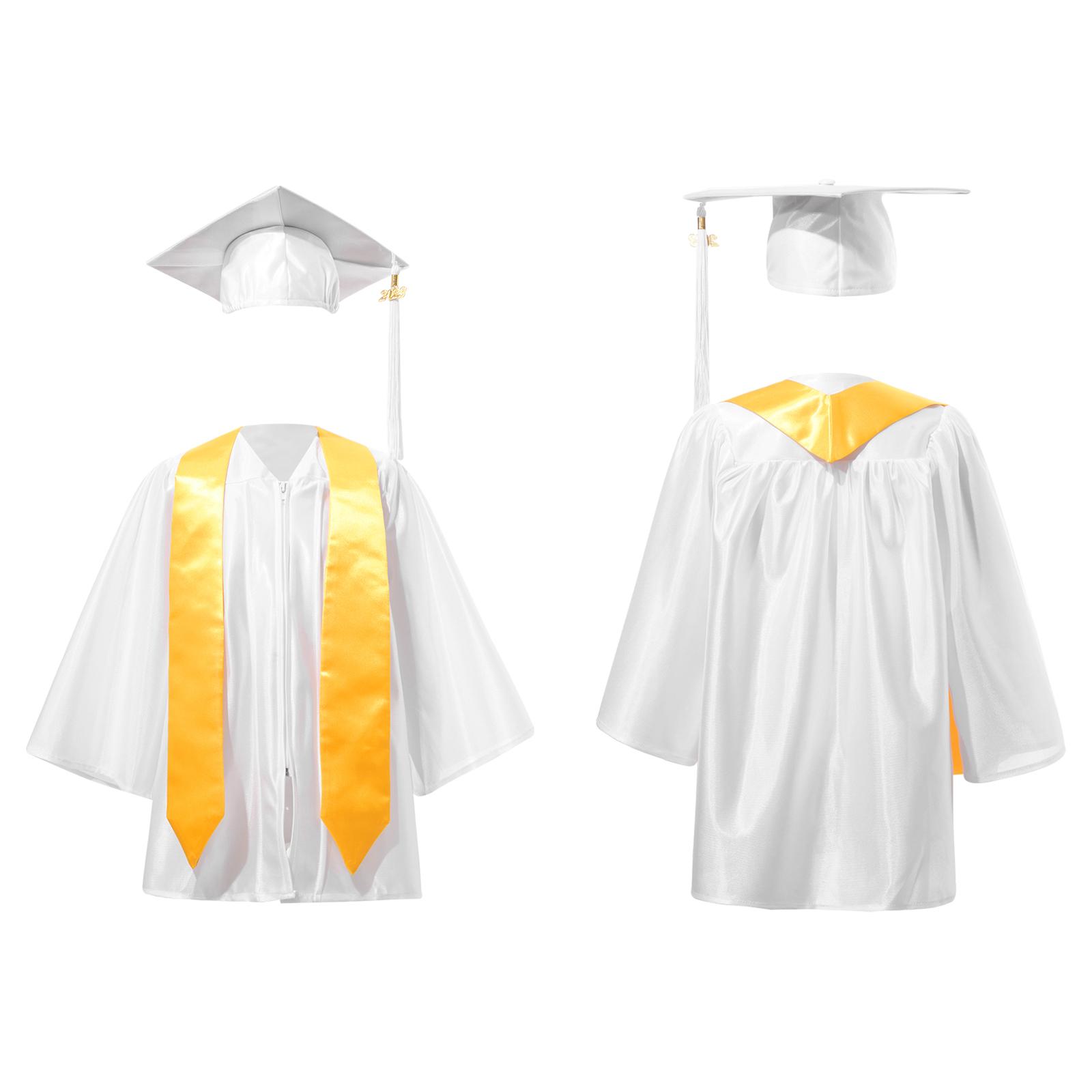 

Дитячий дитячий садок Випускна сукня Уніформа з бейджем та китицею Дошкільна церковна мантія Уніформа для хлопчиків і дівчаток 3-4 Years