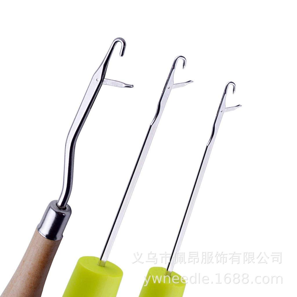 5-Piece Dreadlocks & Wig Crochet Hook Set with Wood and Plastic Handles