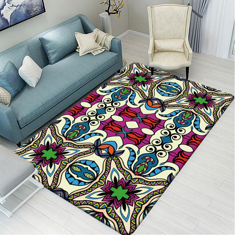 Carpet Living Room Bedroom Non-slip Rug Bohemian Moroccan Ethnic Doormat Gypsy Home