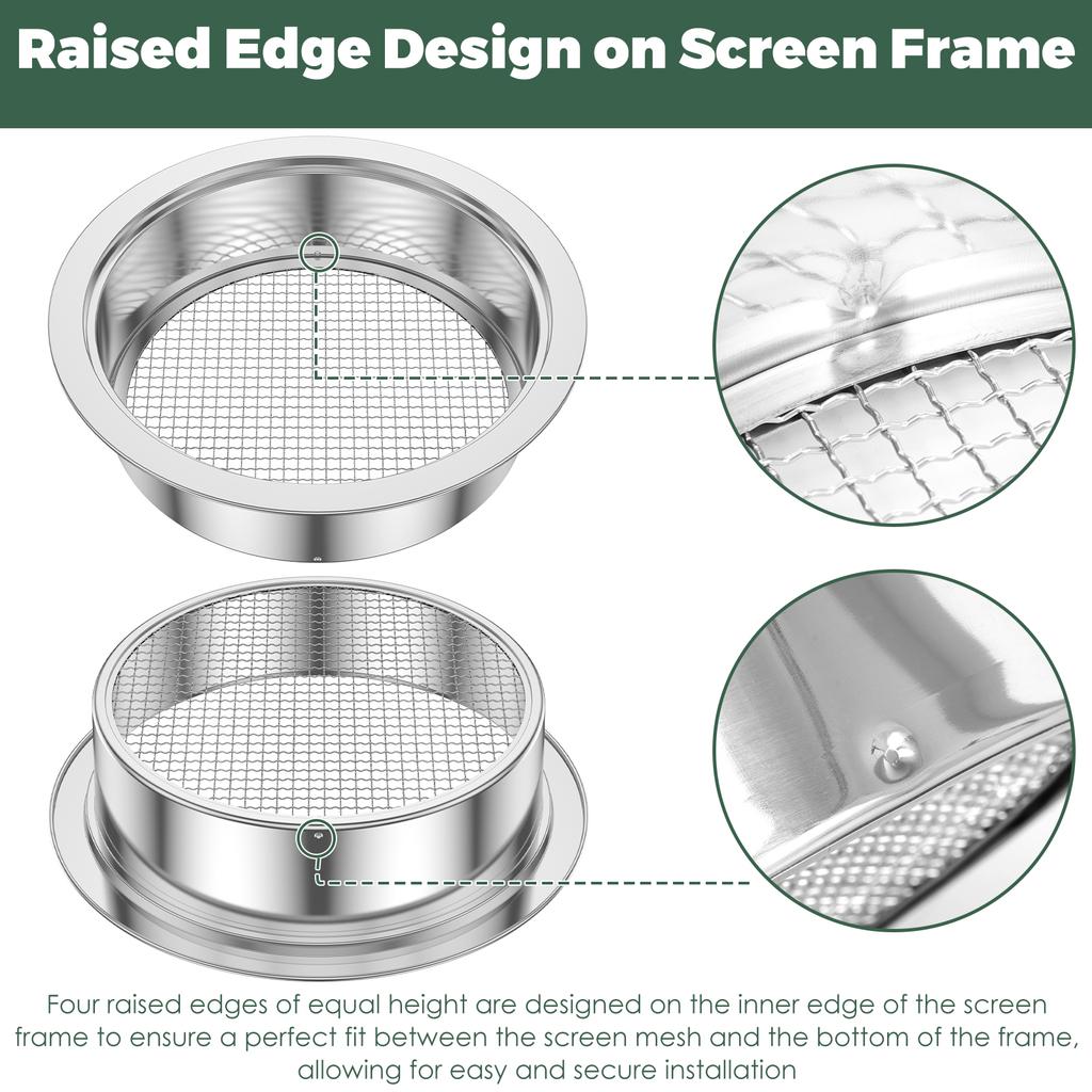 Garden Soil Sieve Set Stainless Steel Rock Sifter Screen with 1/3/6/9/12 mm Replaceable Sieve Mesh Garden Plant Nursery Tools