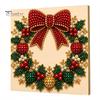DIY Faux Pearl Art Crafts Christmas Kit, Santa Snowy Cottage Painting Kits for Adults 3D Bead Craft Set Adults, Home Winter Holiday Wall Decor Indoor