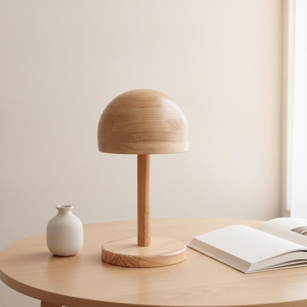 Hat Display Stand with Round Base Wooden DomeShaped for Retailers, Collectors,