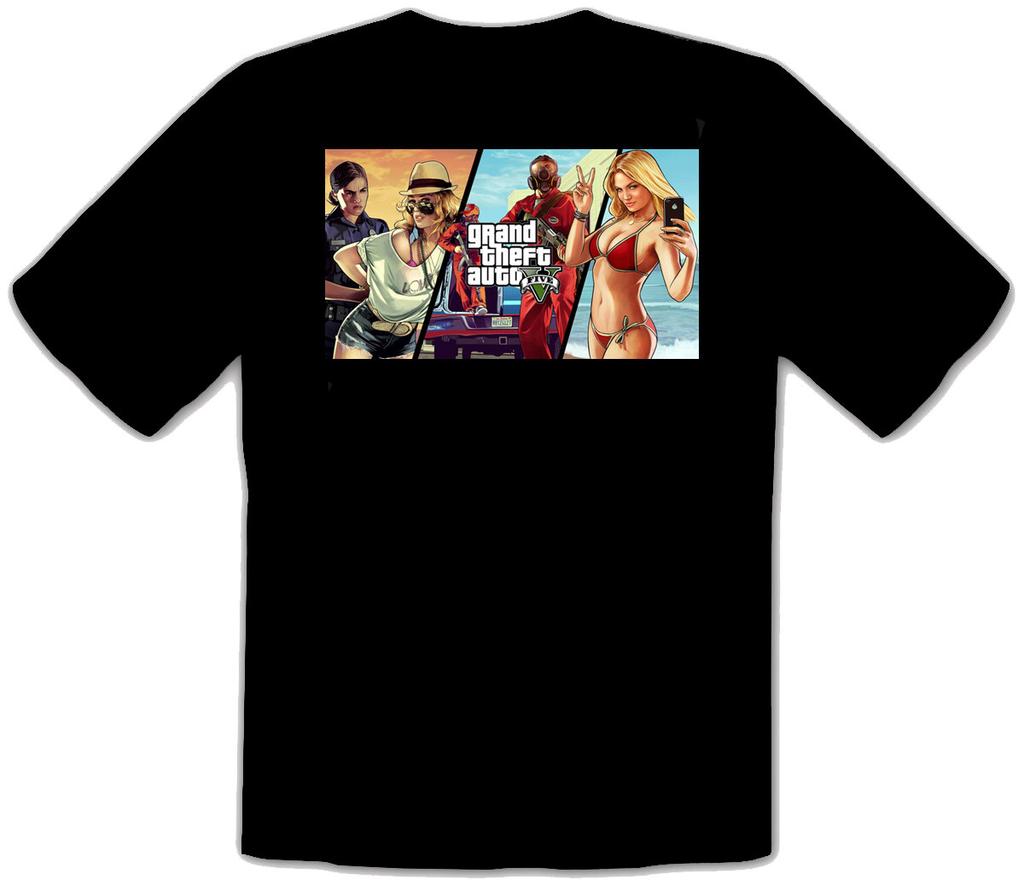 GTA V GTA 5 Grand Theft Auto 5 Rockstar Jogos Games Black TShirt 198