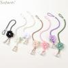 Adjustable Camellia Curtain Tieback Beautifully Punch-free Pearl Curtain Buckle Elegant Curtains Tie Rope Living Room