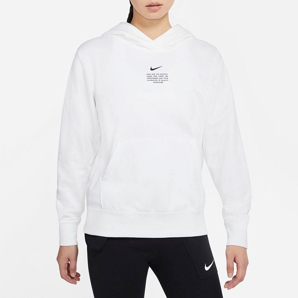 Nike Sweatshirts Women's White Hooded Moderate Regular DJ6948-100