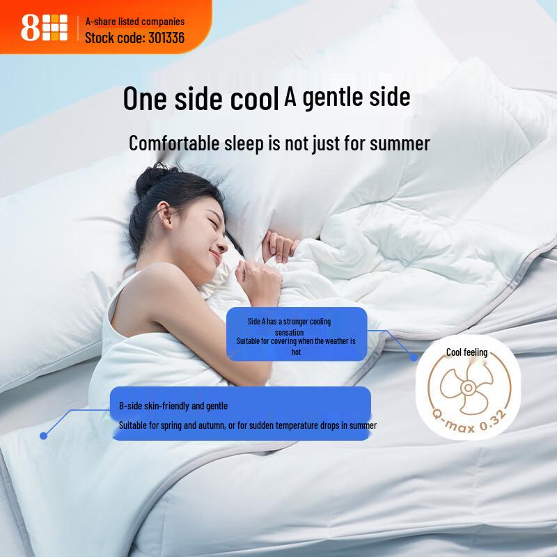 8H A-Class Antibacterial Double-Sided Cooling Summer Quilt 150*200CM